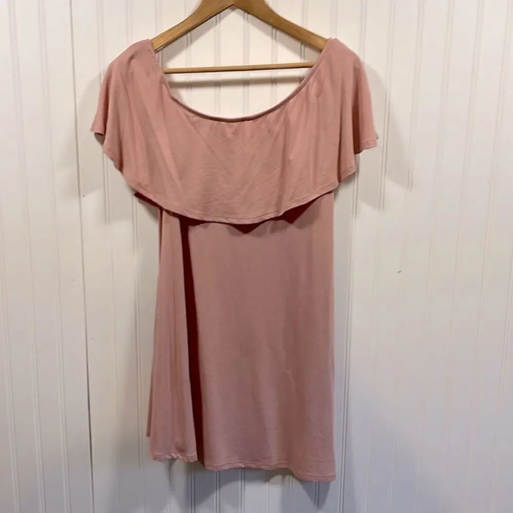 Socialite blush pink off the shoulder dress